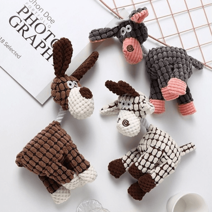 Robustes Hundespielzeug aus Plüsch | Bissfestes und langlebiges Design | Mehrere Modelle