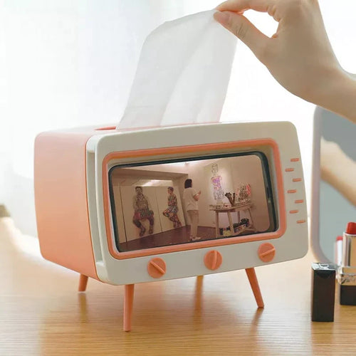 Kreativ Tv Tissue Box Holder Med Telefonholder Skanto