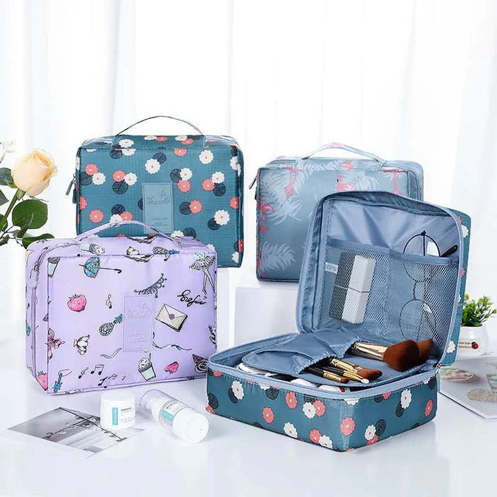 Multifunksjonell Kvinner Makeup Kosmetisk Reise Pouch Skanto