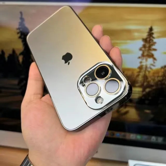 Skanto | Galvanisert Mat Akryl Herdet Glass iPhone Deksel