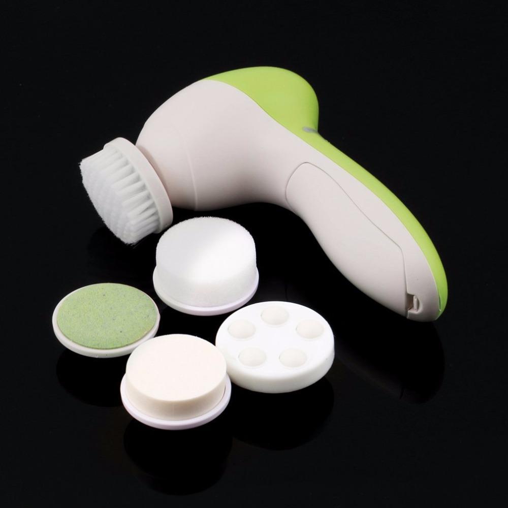 Skanto | 1 Sett 5 i 1 Elektrisk Vask Ansiktsmaskin Ansikts Pore Rensesystem Kroppsrens Massasje Mini Hudpleie Massasje Ansiktsvaskebørste