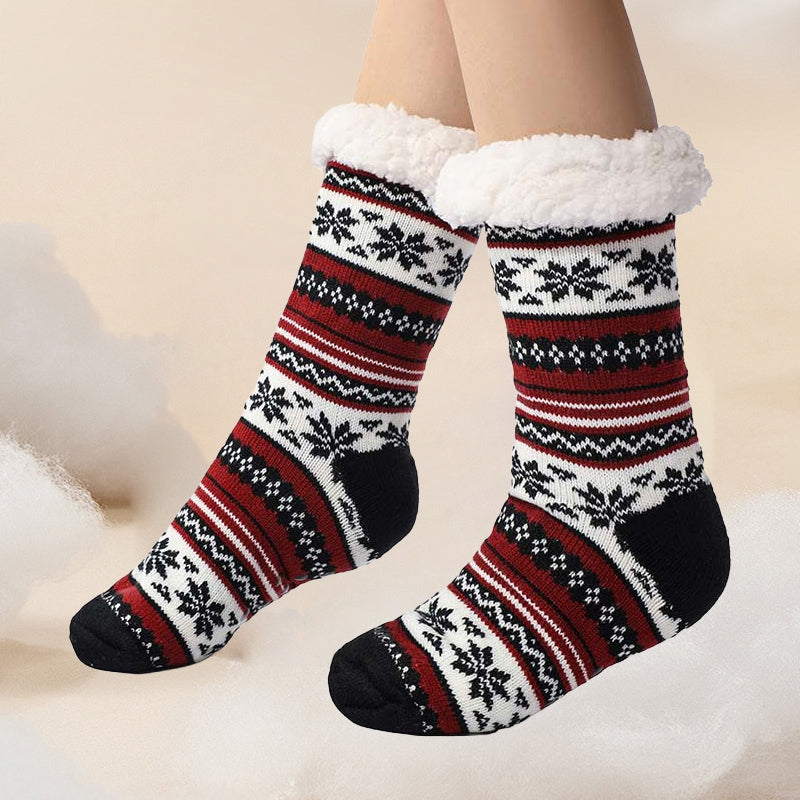 Skanto | Snøflak Ultra-tykke Cashmere Tøfler Hjem Sokker