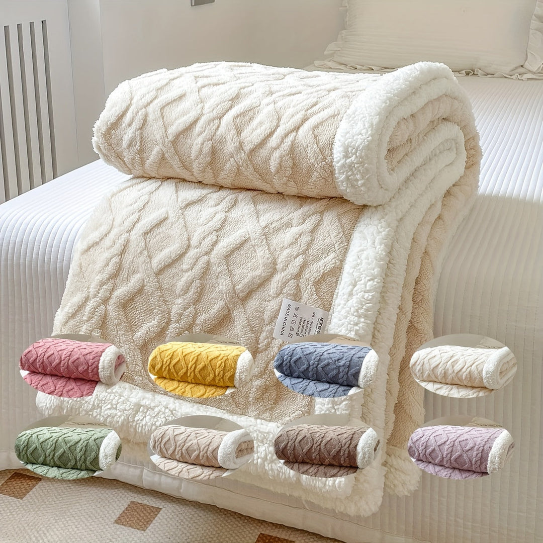 Skanto | CozyNest - Vendbar Fleecepledd for Høst og Vinter