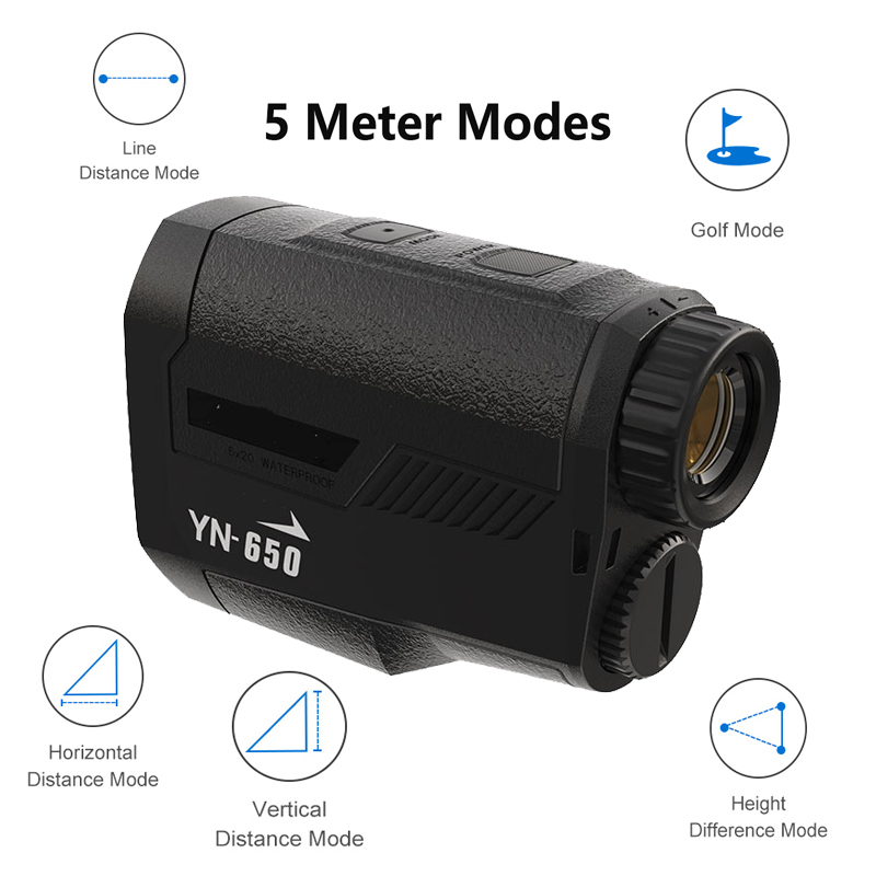 Golf Laser Avstandsmåler Rangefinder med Hellingsjustert Modus, Flag-Lås og Lang Rekkevidde Kapasitet for Golf og Jakt Skanto