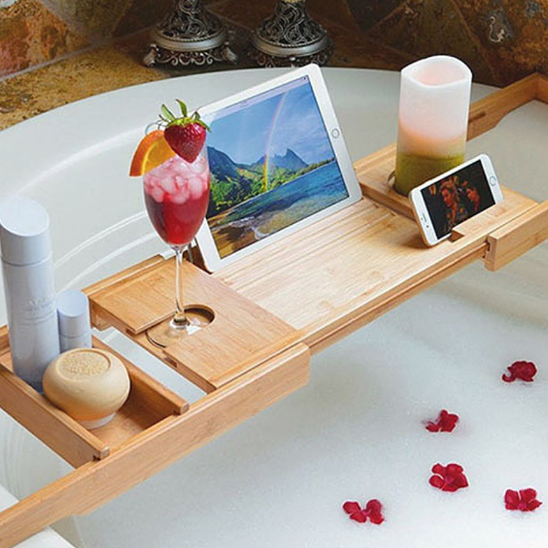 Premium Bamboo Utvidbart Badekarbrett Skanto