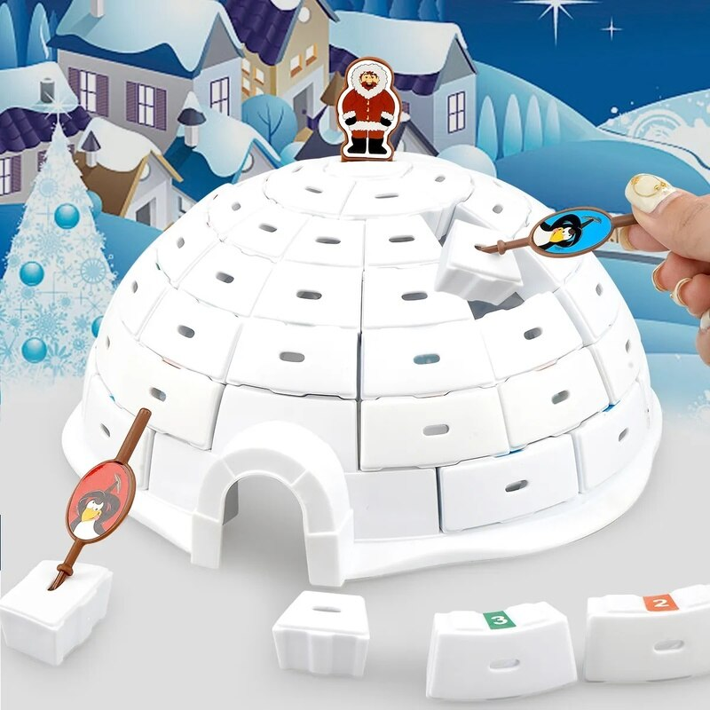 Norvo | Igloo Bricks | Slipp løs din indre glede med dette pingvinbrettspillet! - Stimulerer moro og strategisk tenkning