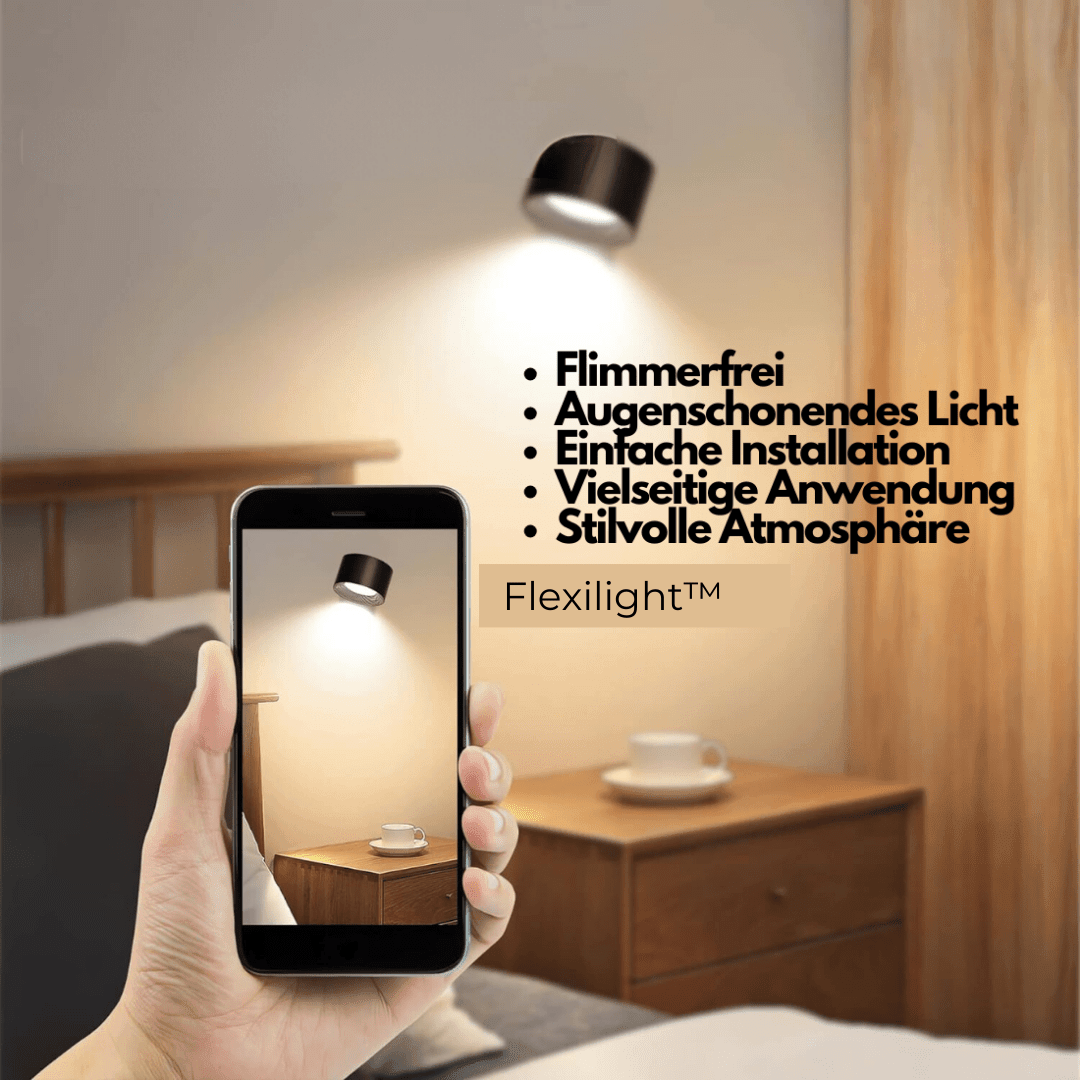 Trådløs Vegglampe – 360° Justerbar og Oppladbar LED-belysning (USB)