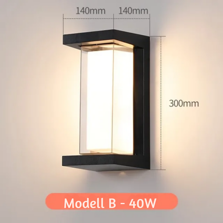 Moderne utendørs vegglampe for hage og terrasse | Skanto