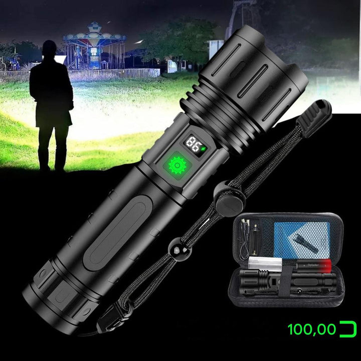 Skanto | UltraStrong Natt Syns Lommelykt Pro – Oppladbar Aluminium Lampe