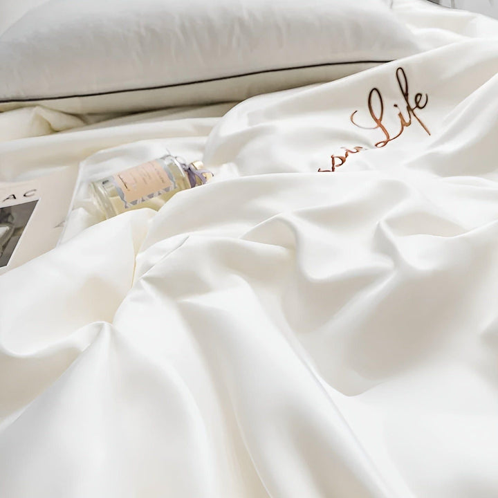 SummerSilk Te Skantoanket - Myk Kjøling Brodert Silke Te Skantoanket | Skanto