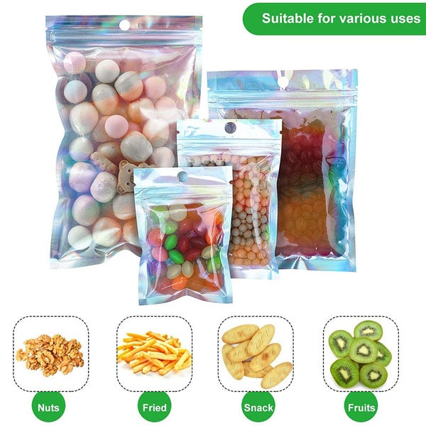 Skanto | 100-Pack: Resirkulerbare holografiske folieposer