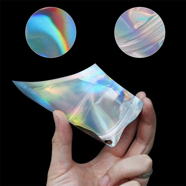 Skanto | 100-Pack: Resirkulerbare holografiske folieposer