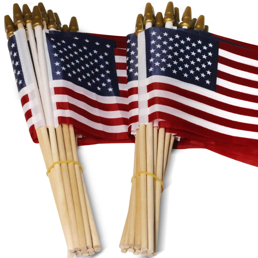 Skanto | 100-Pack: USA 4x6 i tre pinneflagg