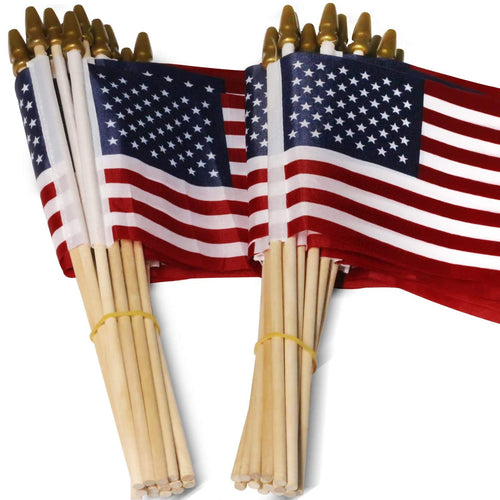 Skanto | 100-Pack: USA 4x6 i tre pinneflagg