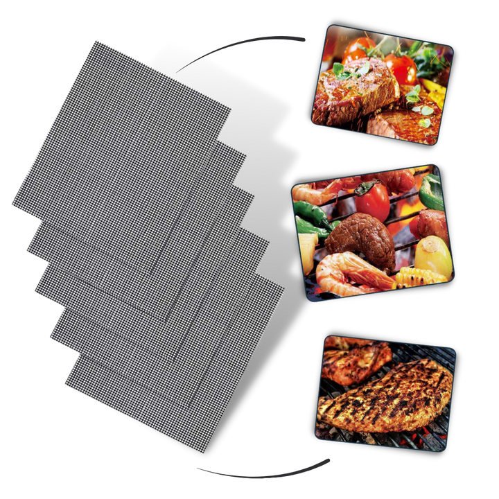 Teflon Non-stick BBQ Grill Mesh Mat for Reusable Cleaning | Skanto