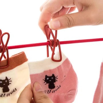 12 Klyper Elastisk Klesline Skanto
