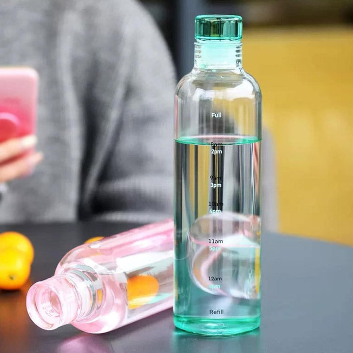 Plastiske Vannflasker Med Tidsmarkør 500 ML Skanto