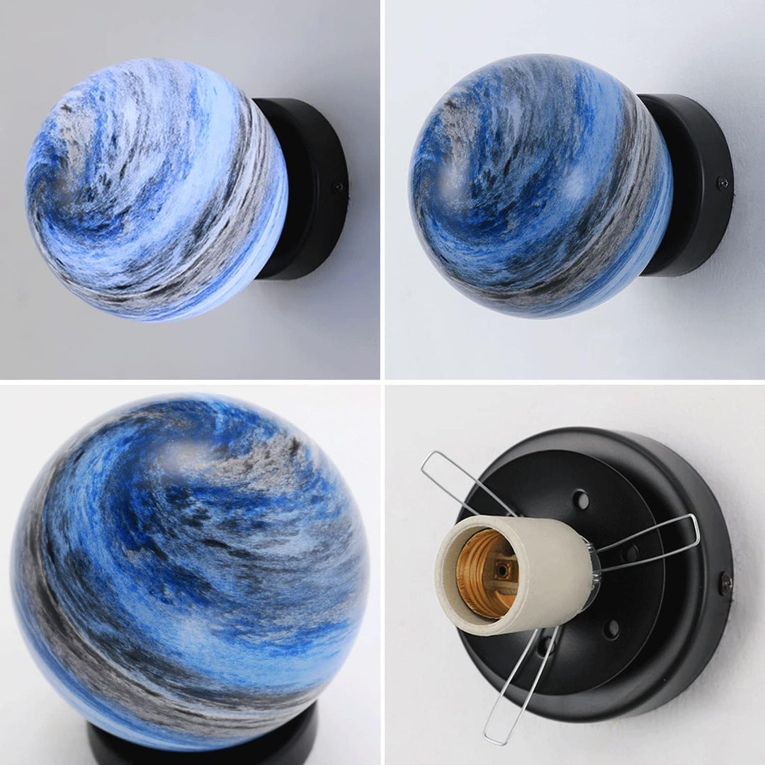 Skanto | Glass Ceiling Light Modern Globe Fixture