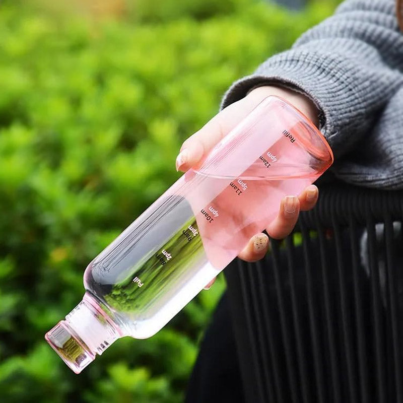 Plastiske Vannflasker Med Tidsmarkør 500 ML Skanto
