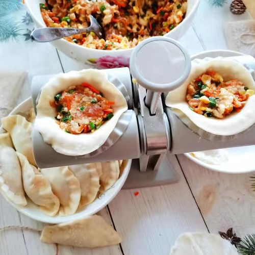🥟Hushold Dobbel Hode Automatisk Dumpling Maker Form🧑‍🍳God hjelp i kjøkkenet | Skanto