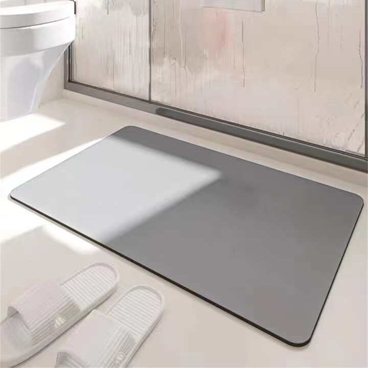 Solid Color Anti-Slip Badematmyk Rask-Dry Vaskbar Dusjmatte | Skanto
