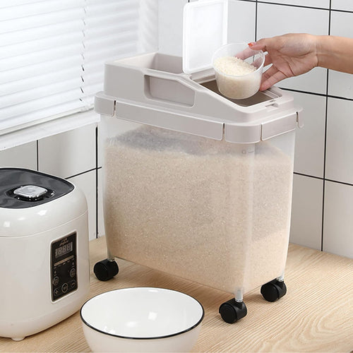 10Kg Rislagringsboks Med Hjul Skanto