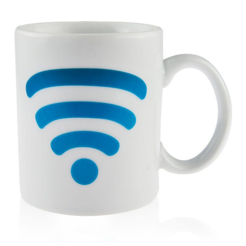 Wi-Fi Signal Magic Varmefølsom Fargeendring Keramikk Kaffe Krus | Skanto