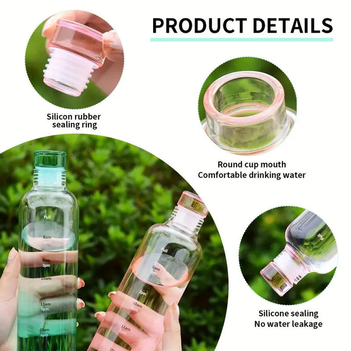 Plastiske Vannflasker Med Tidsmarkør 500 ML Skanto