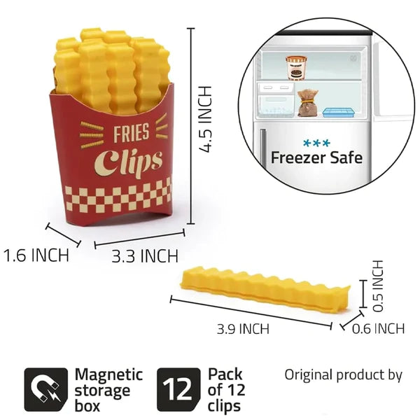 Magnetiske pommes frites stil matpakketang (12stk) Skanto