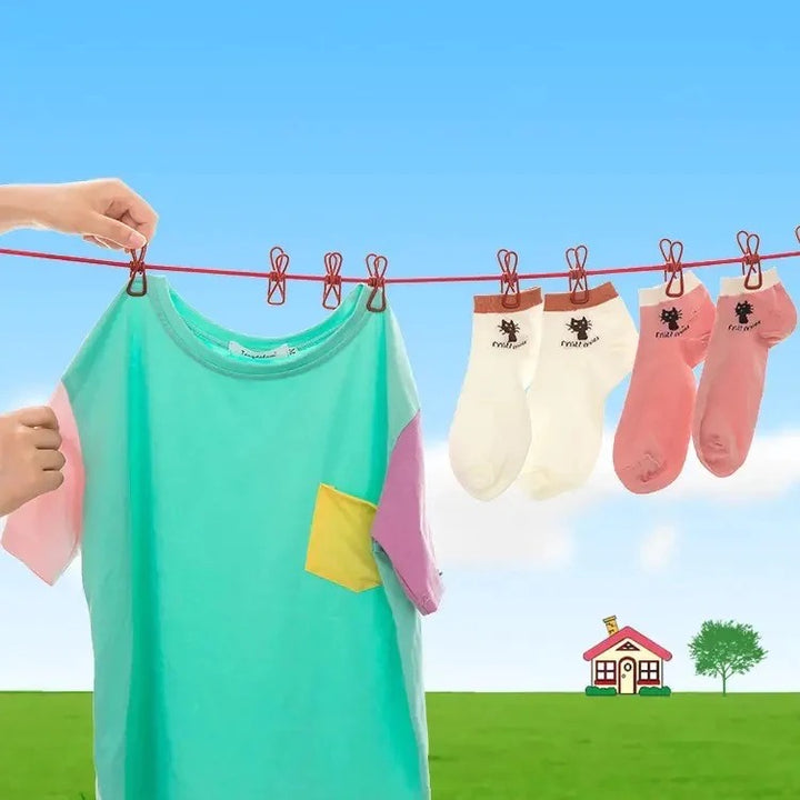 12 Klyper Elastisk Klesline Skanto