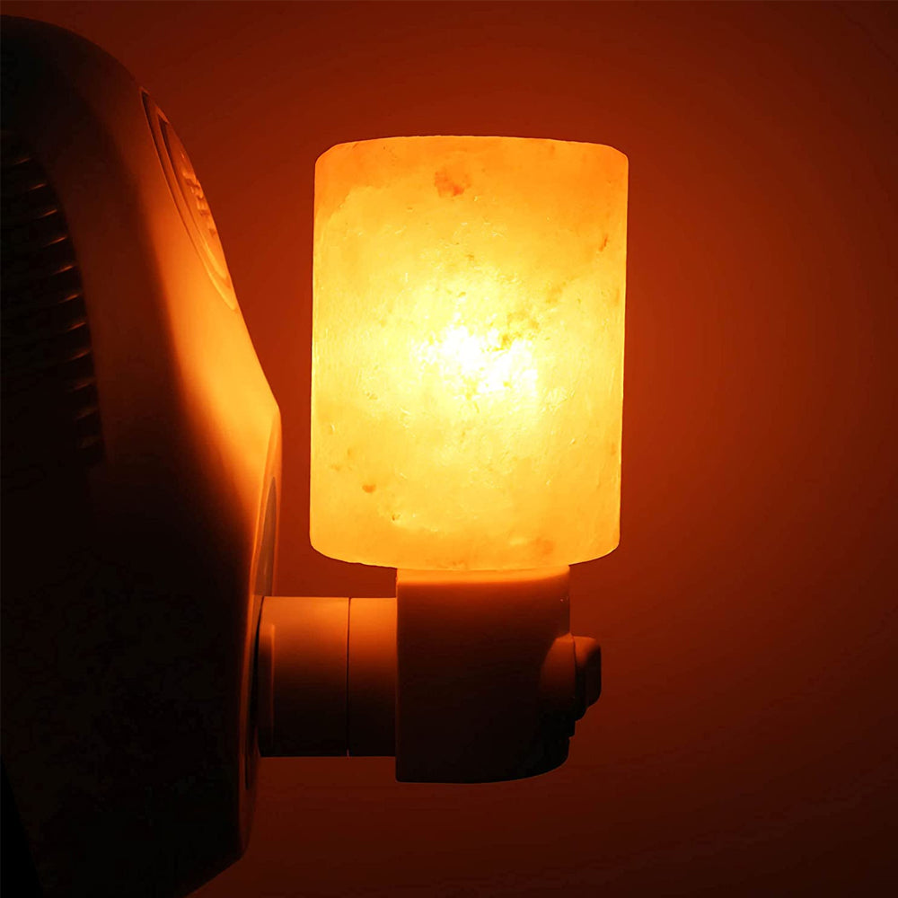 Skanto | Naturlig krystall Himalayasaltlampe | Pluggbordlampe