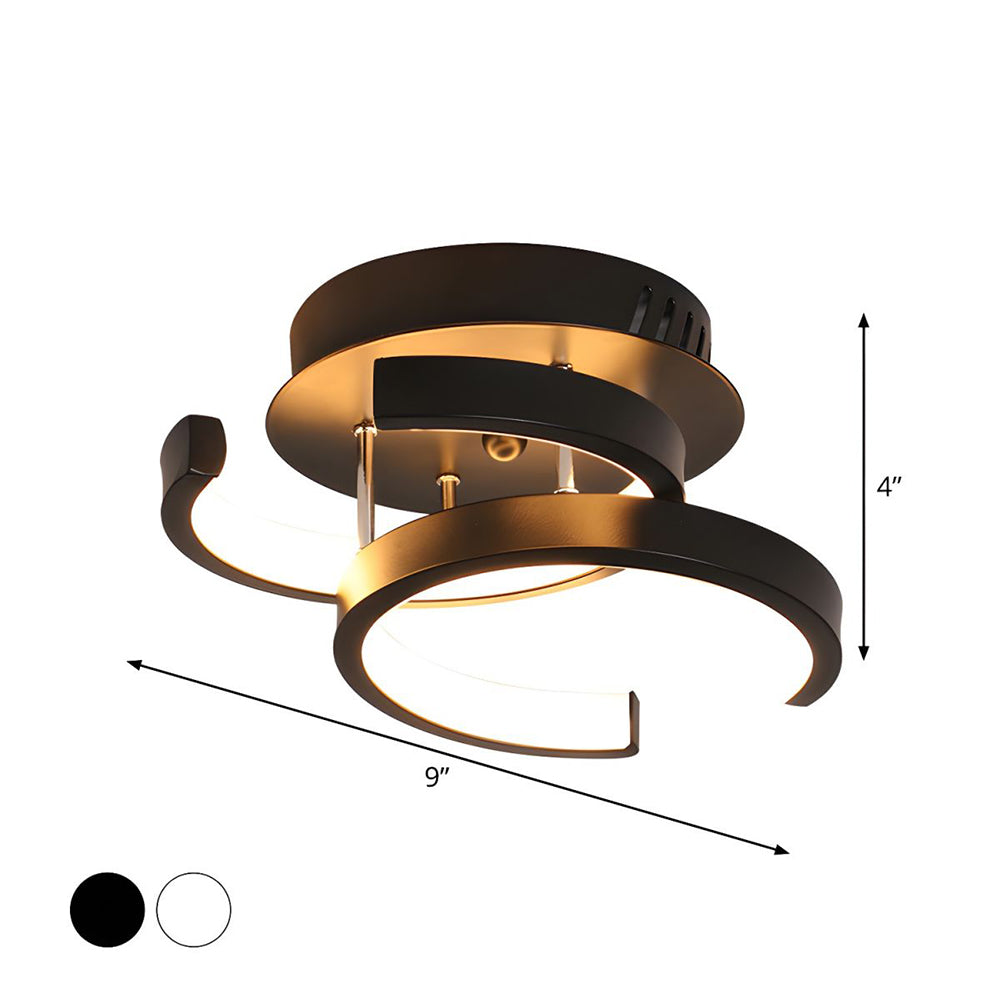 Skanto | Taklampe med LED svart metallramme