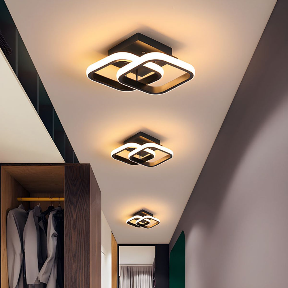 Skanto | Taklampe med LED svart metallramme