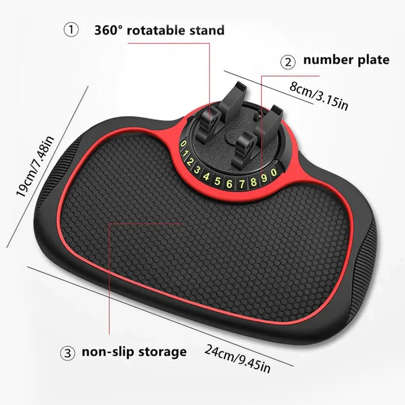 Multifunksjonell Bil Anti-Skli Matte Bil Mobilholder | Skanto