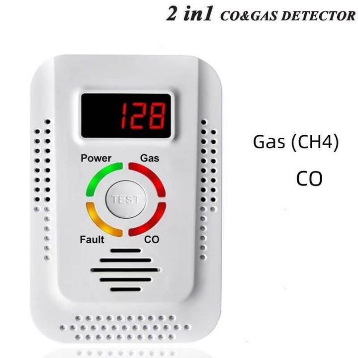 Skanto | Gasslekkasje Karbonmonoksid CO2 Detektor Alarm for Hjemmet