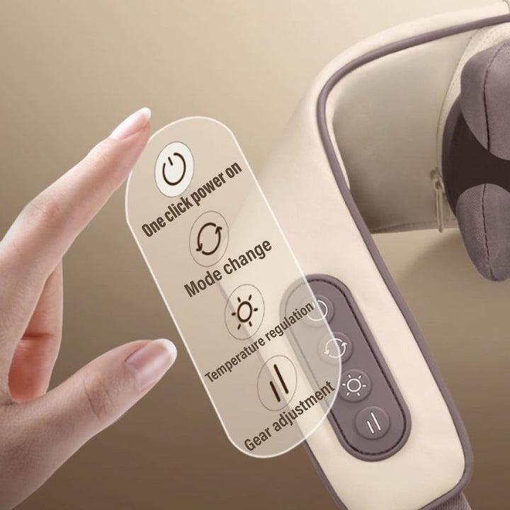Skanto | Nakke- og skuldermassør med elektrisk varme Varme Avslappende Shiatsu Spa