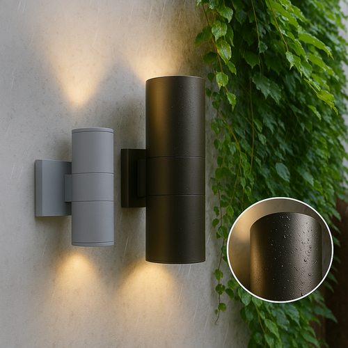 Skanto | Utendørs Vegglampe med Svart Aluminium Finish