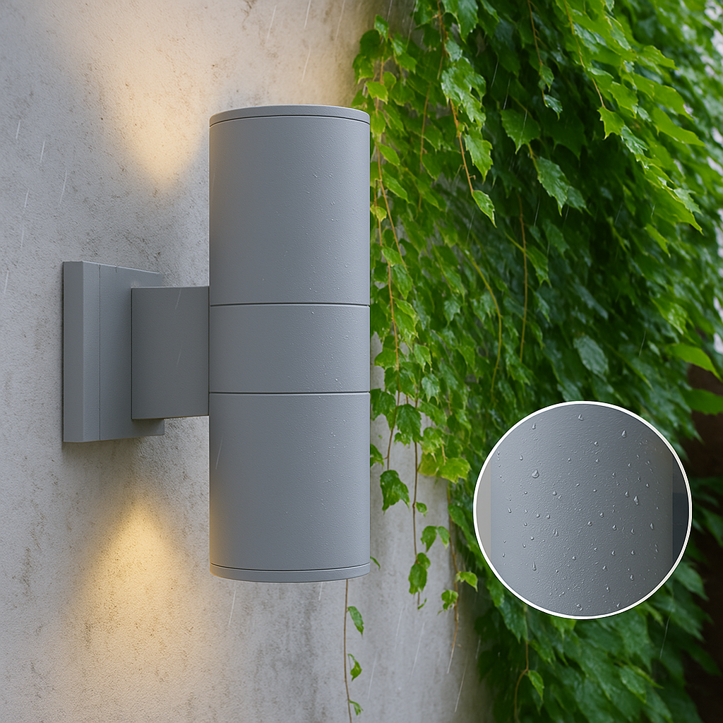 Skanto | Utendørs Vegglampe med Svart Aluminium Finish