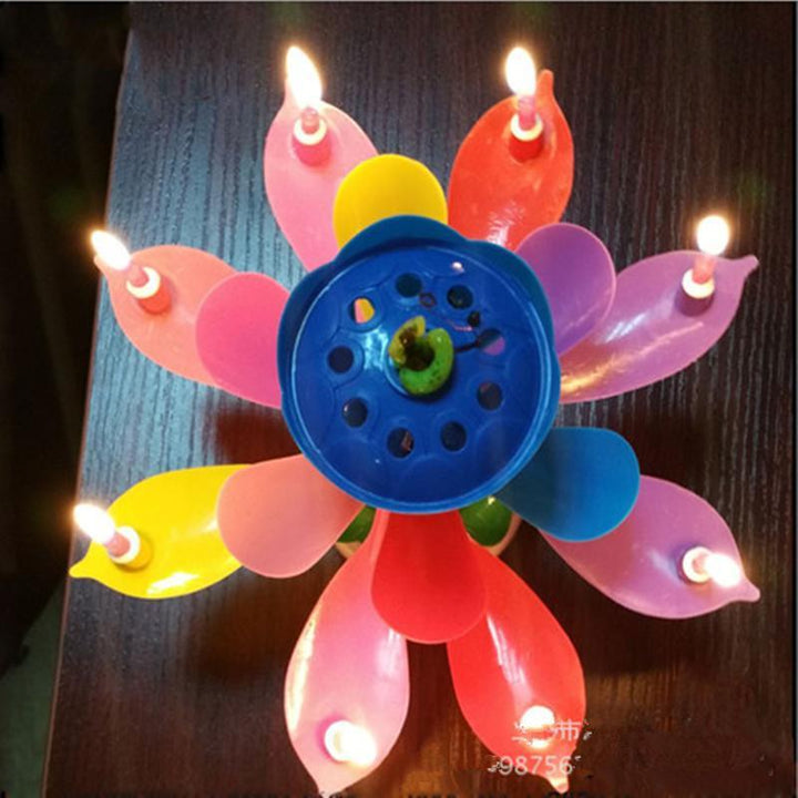 Roterende Lotus Kake Lys | Skanto