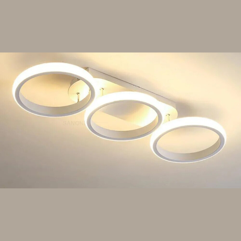 Moderne LED Ring Kroonlås – Minimalistisk Taklampe for Stue og Spiseområde | Skanto