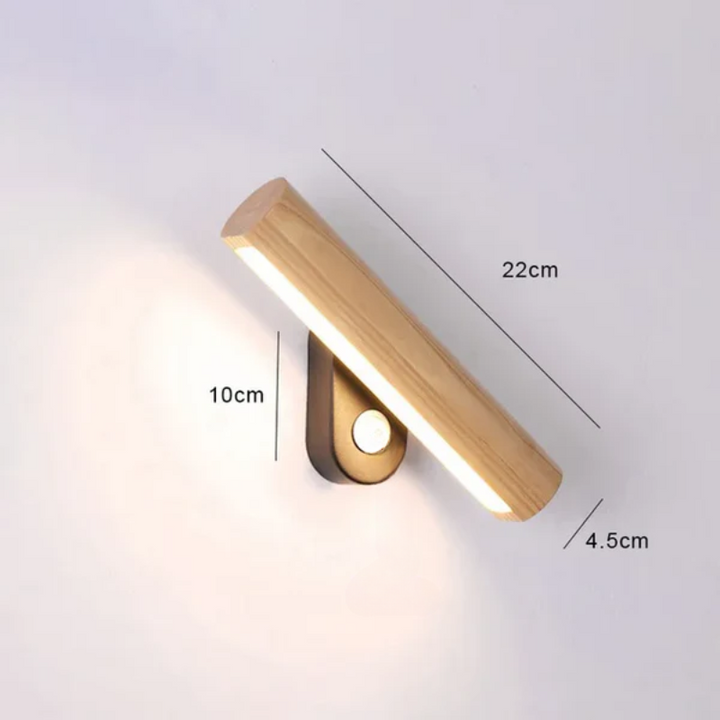 LED Vegglampe laget av tre – Moderne vegglampe for soverom | Skanto