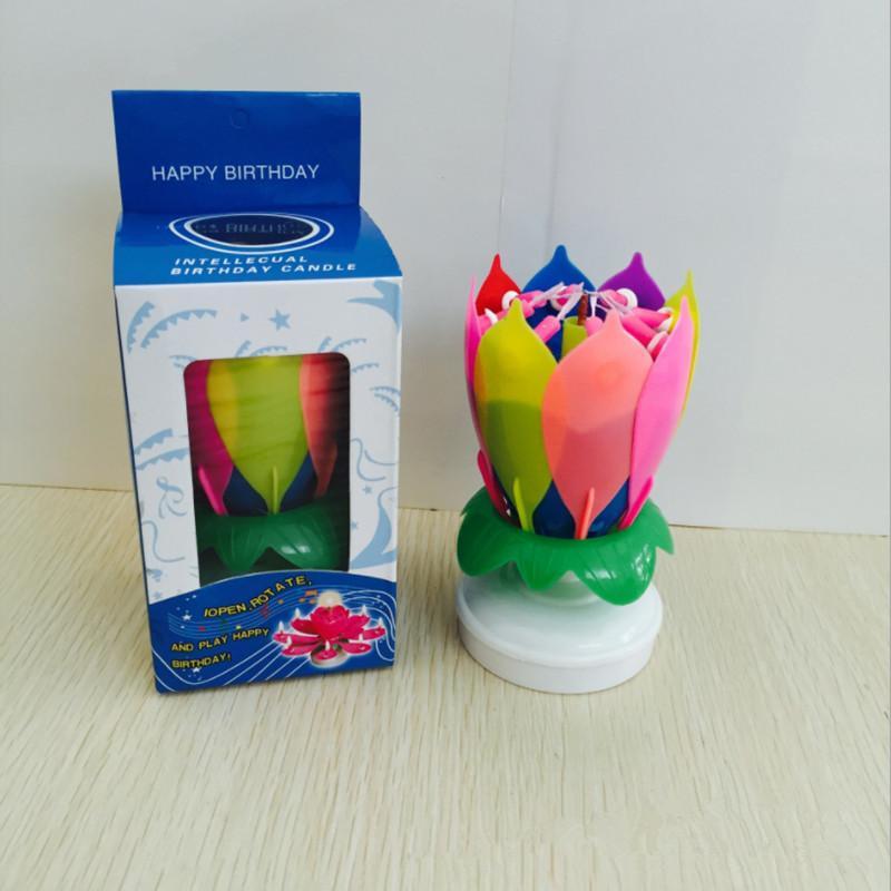 Roterende Lotus Kake Lys | Skanto