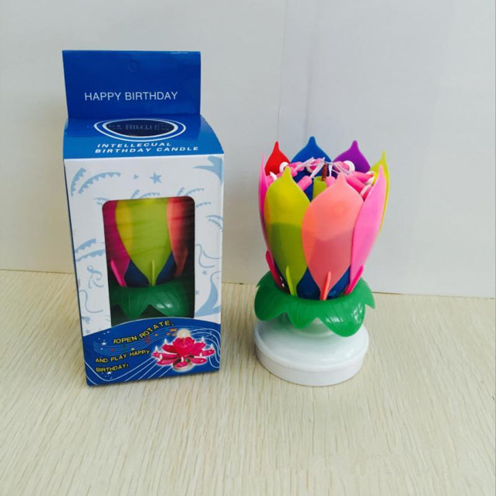 Roterende Lotus Kake Lys | Skanto