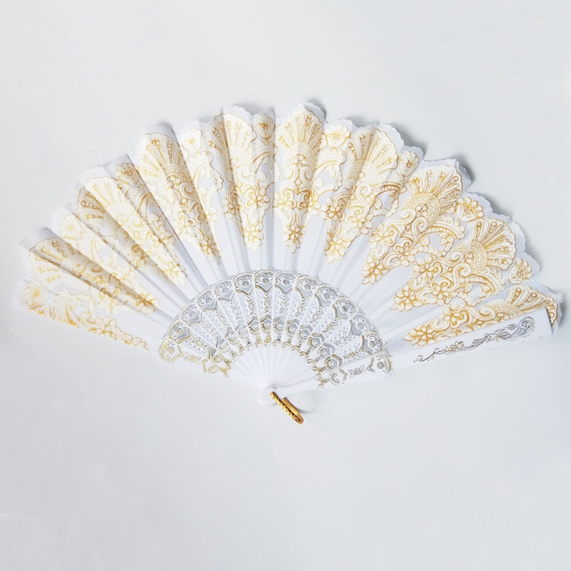 Dame elegant vifte med utsmykkede detaljer Skanto