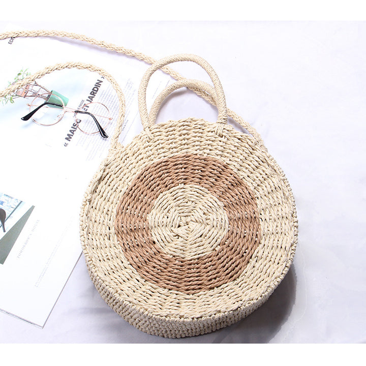 Handmade Round Raffia Basket Skanto