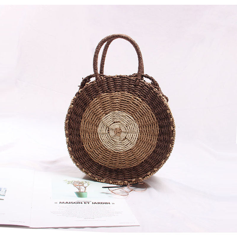 Handmade Round Raffia Basket Skanto