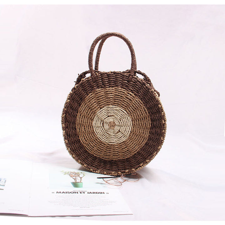 Handmade Round Raffia Basket Skanto