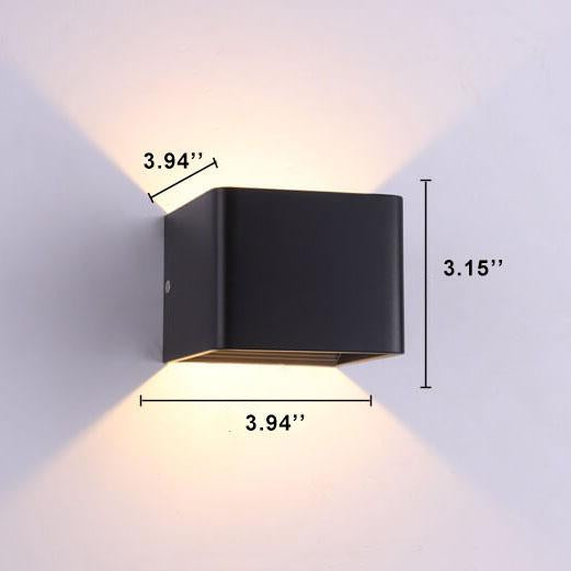 Moderne LED Mini Firkantet Vegglampe | Aluminium | Multifunksjonell Belysning for Stue & Soverom | Skanto