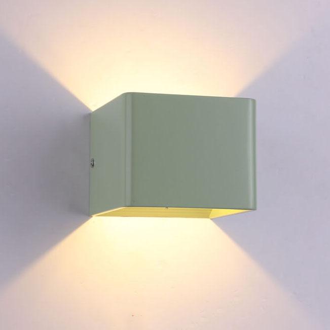 Moderne LED Mini Firkantet Vegglampe | Aluminium | Multifunksjonell Belysning for Stue & Soverom | Skanto