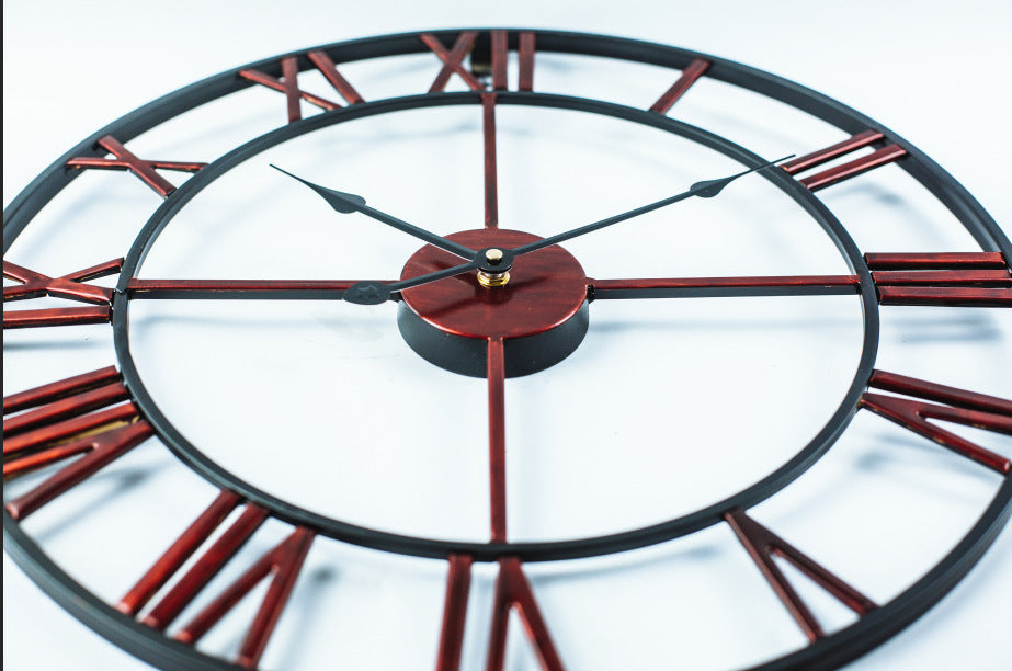 Norvo | Vintage Jern Stor Retro Veggklokke